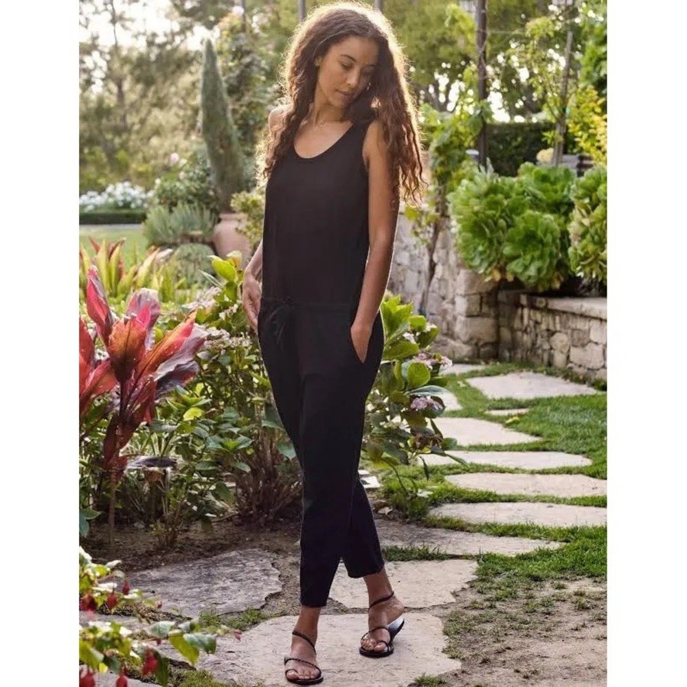 Frank & Eileen Women's Cotton Tank Jumpsuit Black Size XS